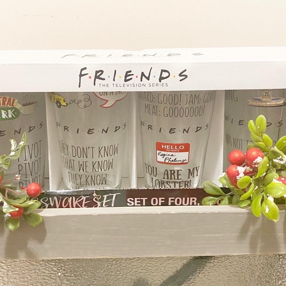 FRIENDS the TV Series 16 Oz set of 4 glasses